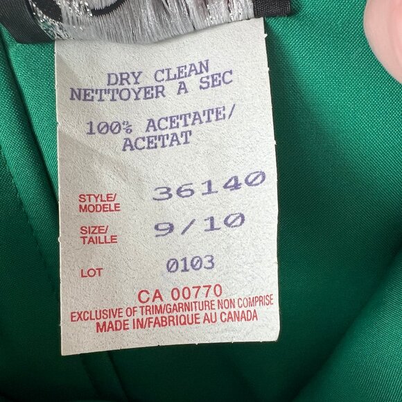 Vintage Plaid Gown Maxi Dress Princess Formal Dance Prom Gala Evening Wear Fancy - Picture 7 of 8